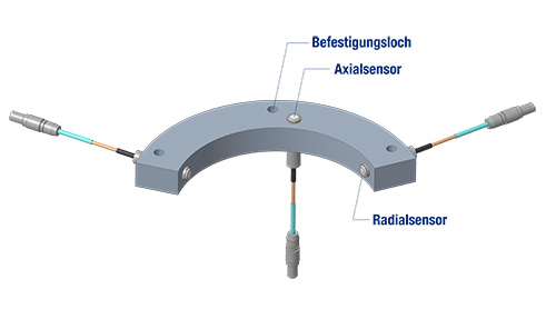 Integrierte Sensoren in einem Spindelring